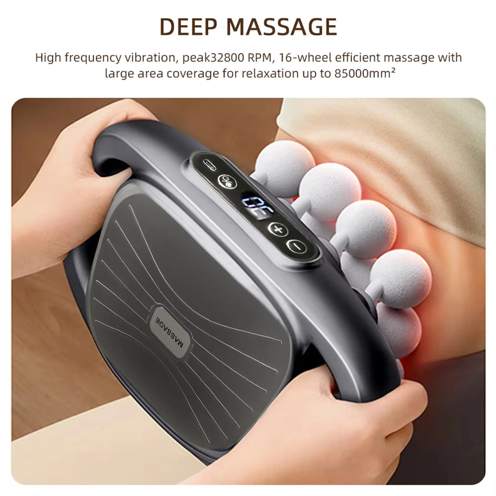 ⁠16-Head Deep Tissue & Muscle Massage Gun