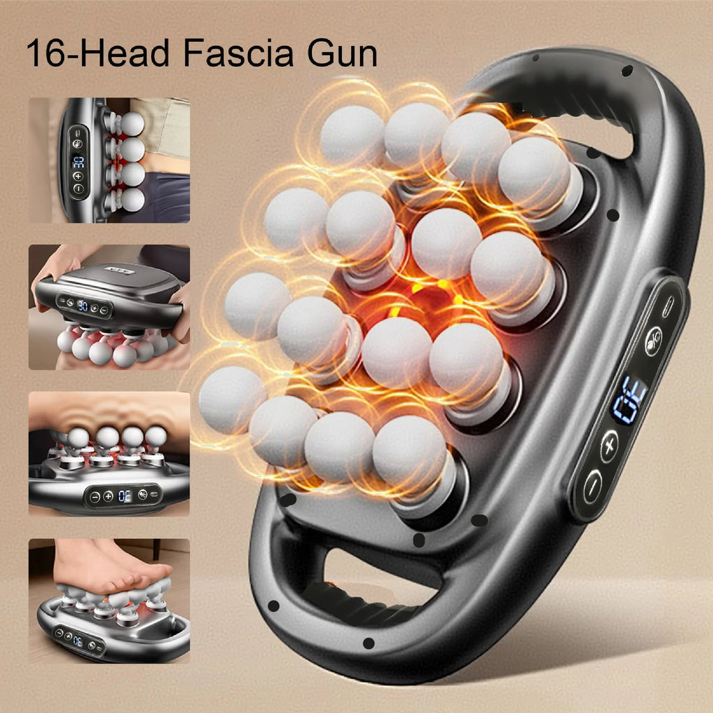 ⁠16-Head Deep Tissue & Muscle Massage Gun