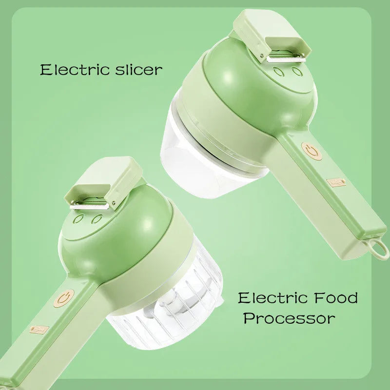 PulseWellness 4-in-1 Wireless Electric Vegetable Cutter & Food Chopper