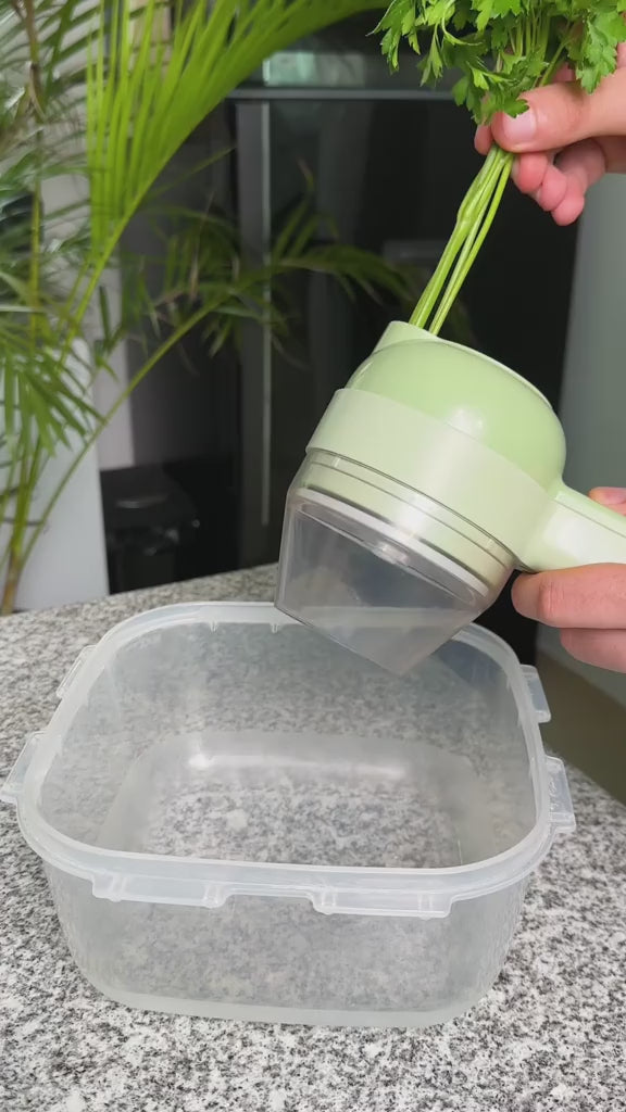 PulseWellness 4-in-1 Wireless Electric Vegetable Cutter & Food Chopper